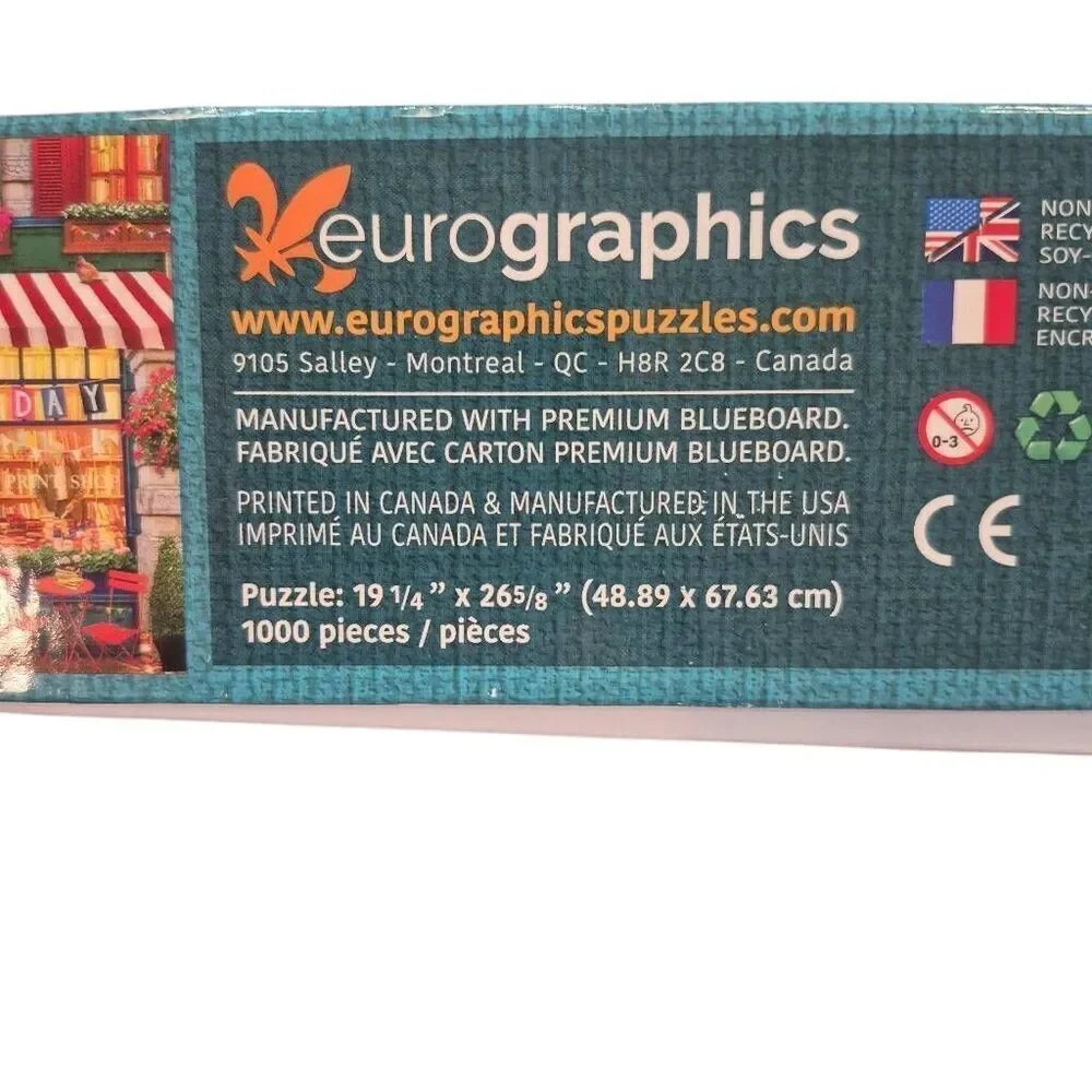Eurographics The Old Bookstore 1000 pc Jigsaw Puzzle USED